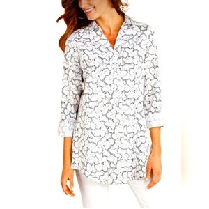 NWT Soft Surroundings Papillon Cotton Blouse/Tunic.
